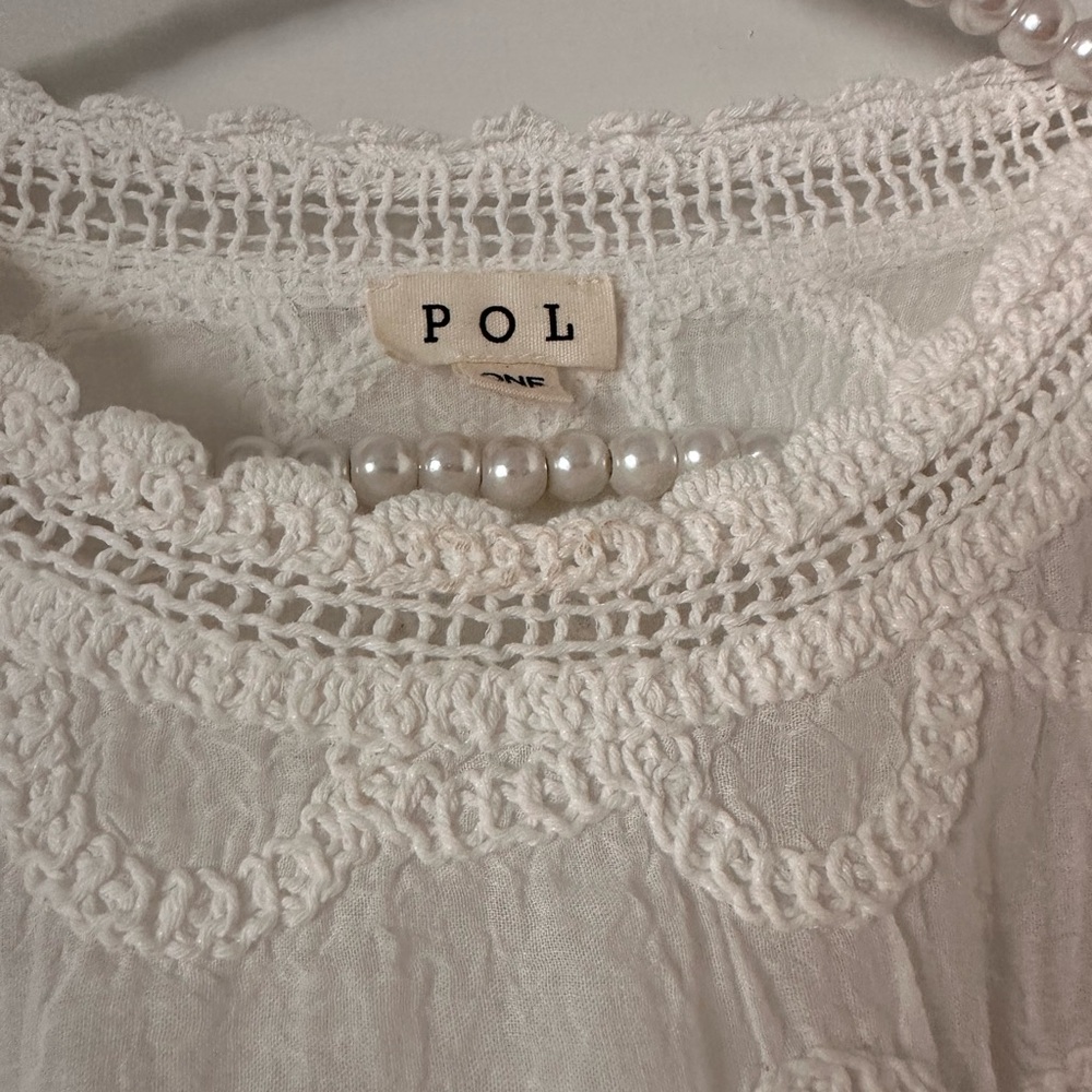 Pol White Embroidered Cotton Top - Picture 7 of 10